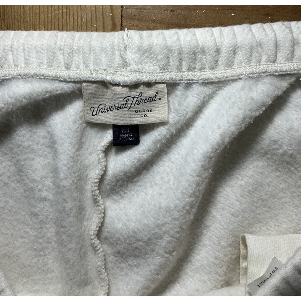 Universal Thread Mid Rise, Fleece Cream/White Jogger Pants Women's XXL - Picture 10 of 12